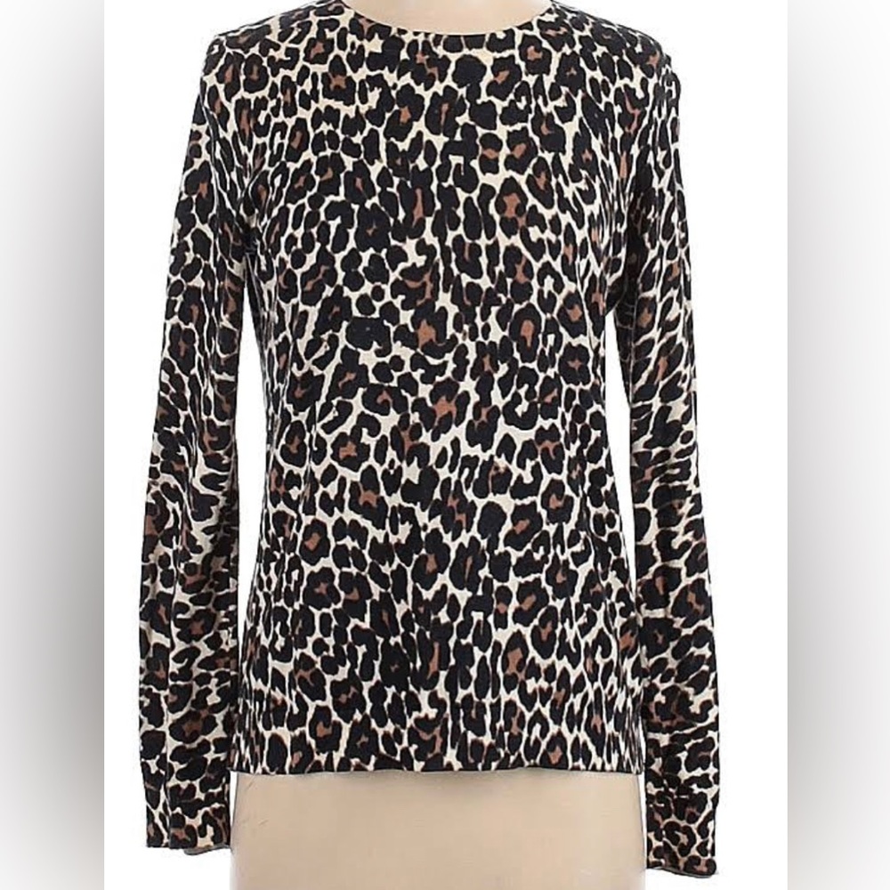 J Crew Factory Animal Print Sweater